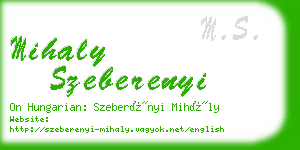 mihaly szeberenyi business card